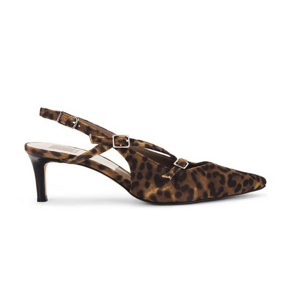 Pamla Mid Sling Back Heel in Leopard Dolce Vita - Picture 2 of 6